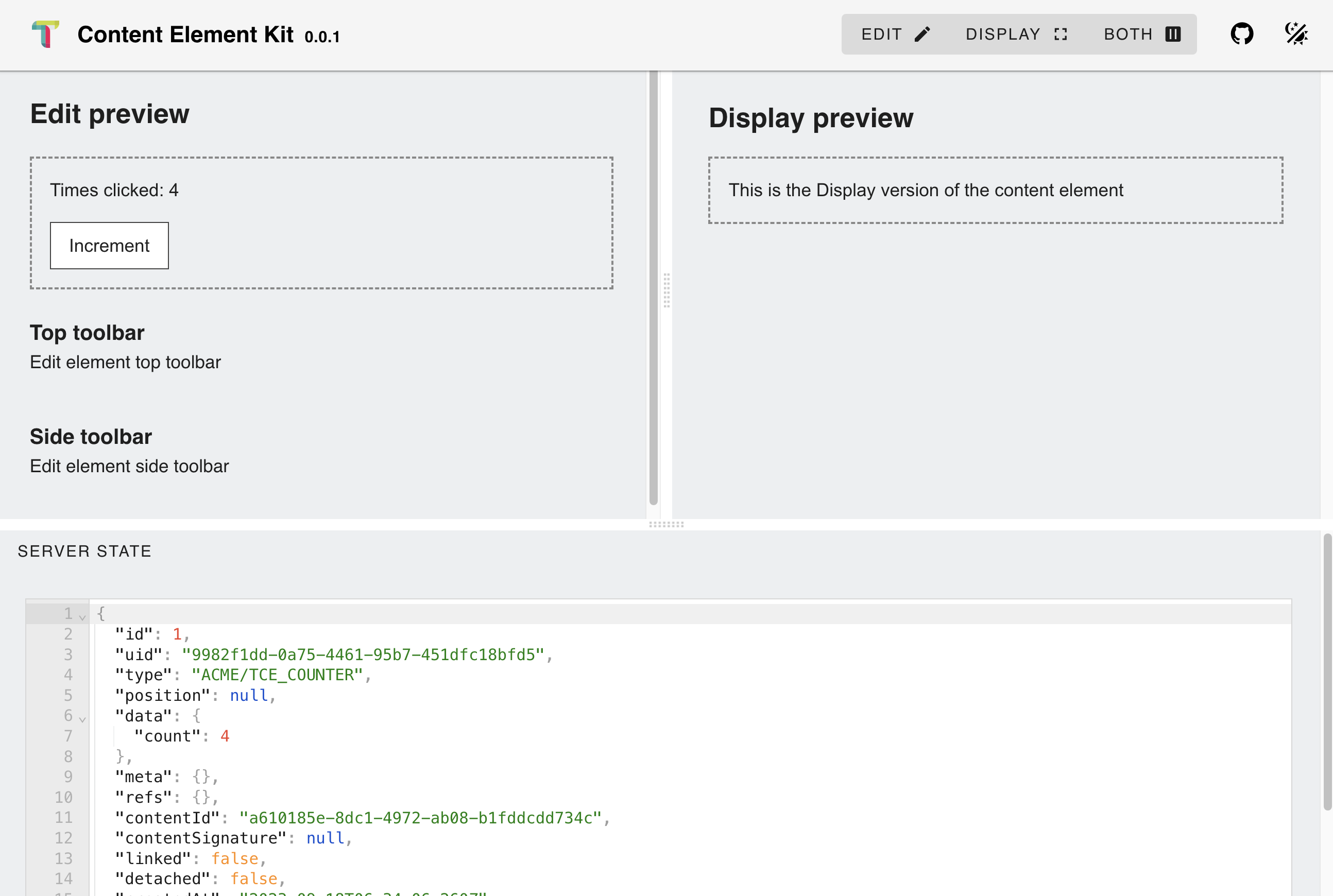 Edit component