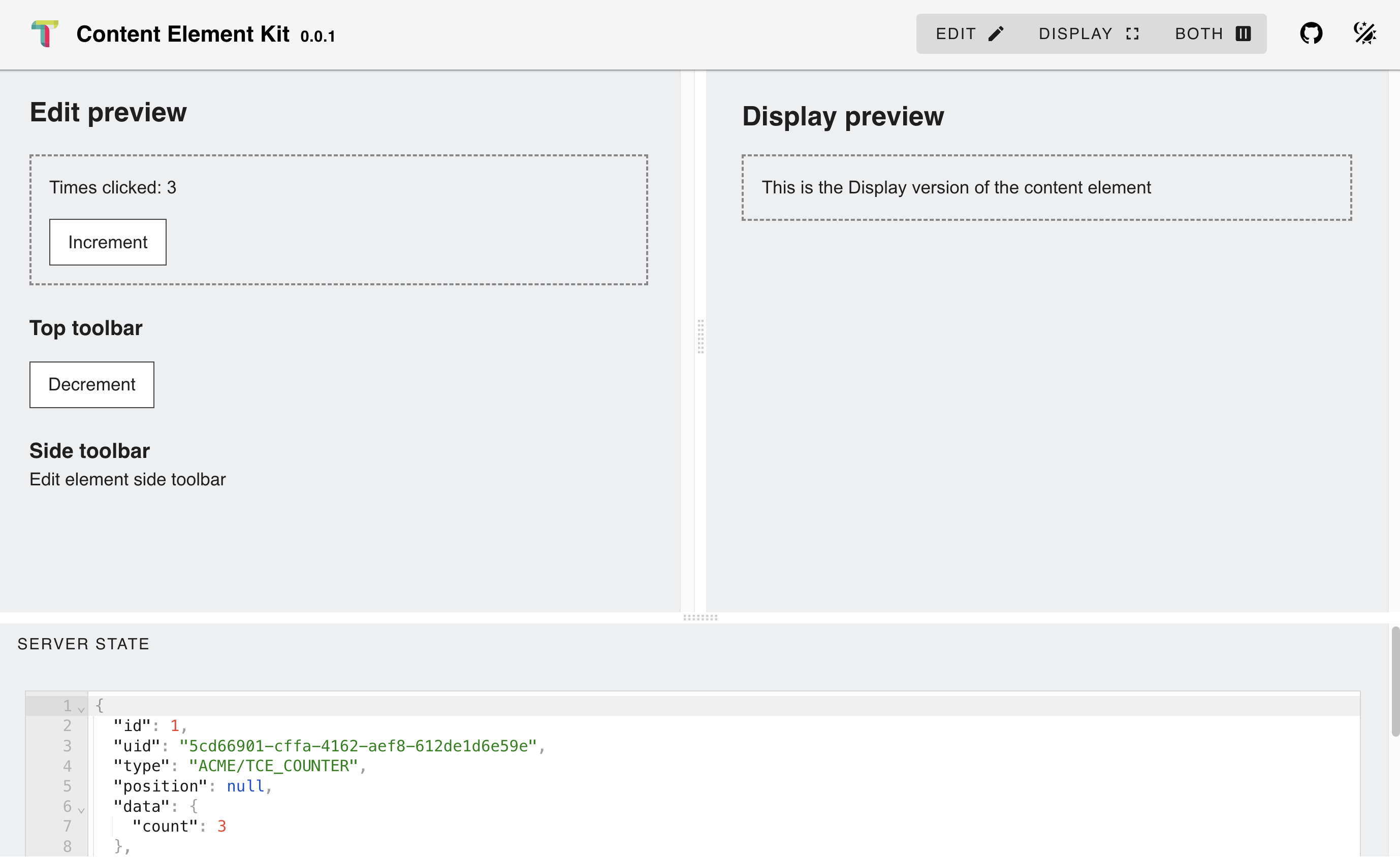Edit component