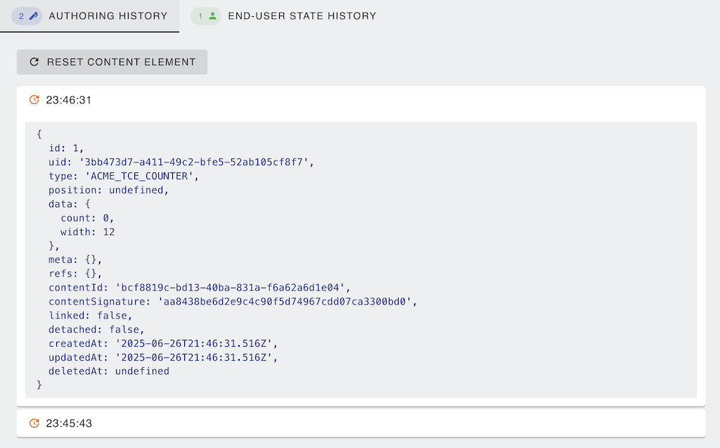 State after manifest update